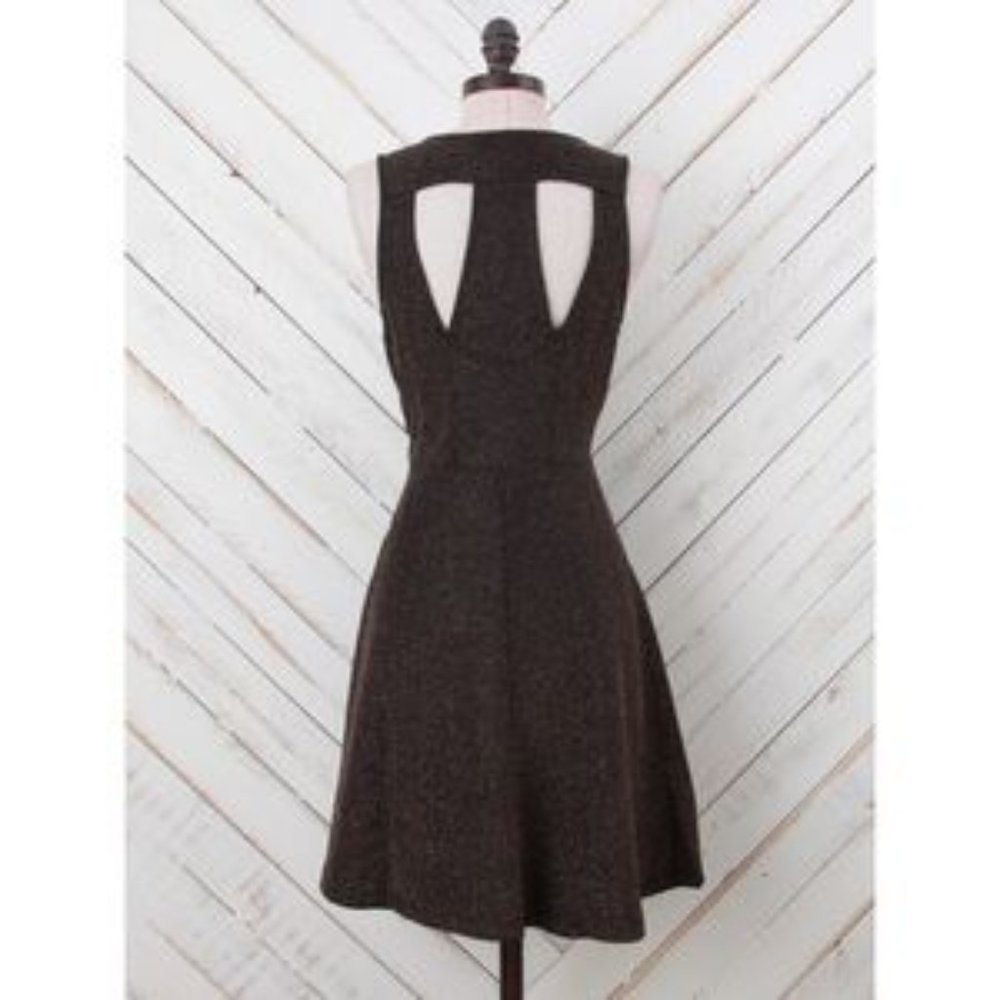Altar'd State Black & Gold Skater Mini Dress - Picture 4 of 6